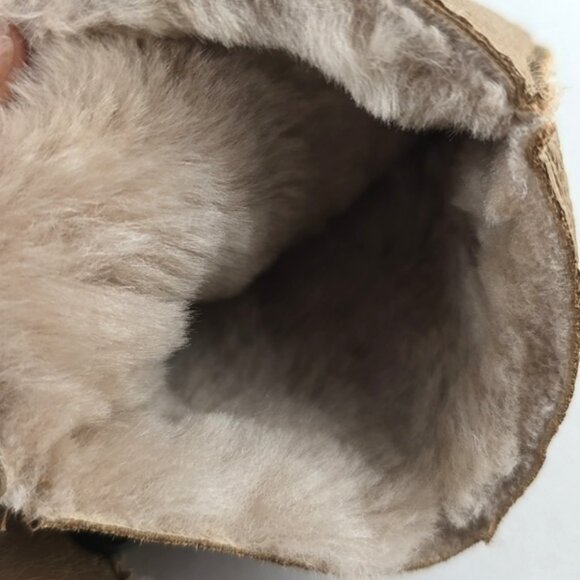 LAMO Women's Tan 100% Premium Australian Sheepskin Genuine Leather Gloves Size L - Picture 5 of 9